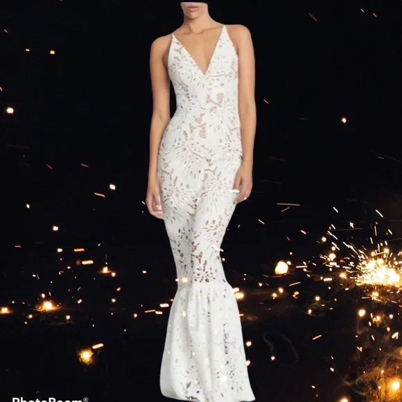 open lace back dress Out the Plastic! Crochet Dress – Meow and Barks Boutique main image 1